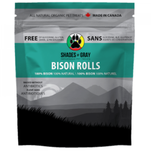 Shades of Gray Indigenous Bison Rolls Pet Treats 5 Pack