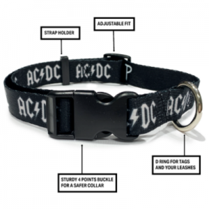 Perri's AC/DC Licensed Dog Collar Large