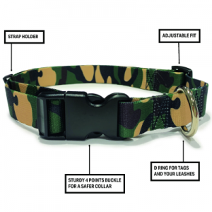 Perri's Camouflage Dog Collar Medium