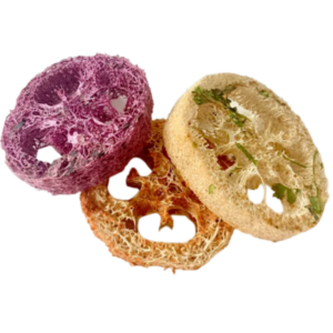 NoFurriesDelights Flavoured Loofah Variety Pack Small Animal Edible Chew Toys