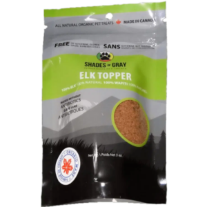 Shades of Gray Elk Pet Food Topper