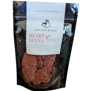 Salty Dogs Barkery Heart Beets Vegan Dog Treats