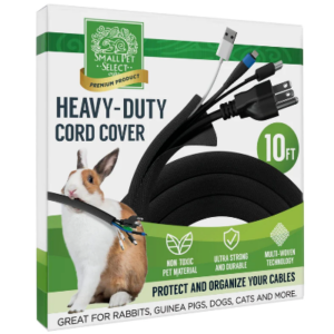 Small Pet Select 10 ft Heavy Duty Chew Proof Cord Cover Black