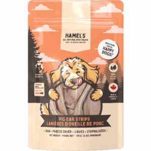 Hamel's Freeze Dried Pig Ear Strips Dog Treats 6 oz